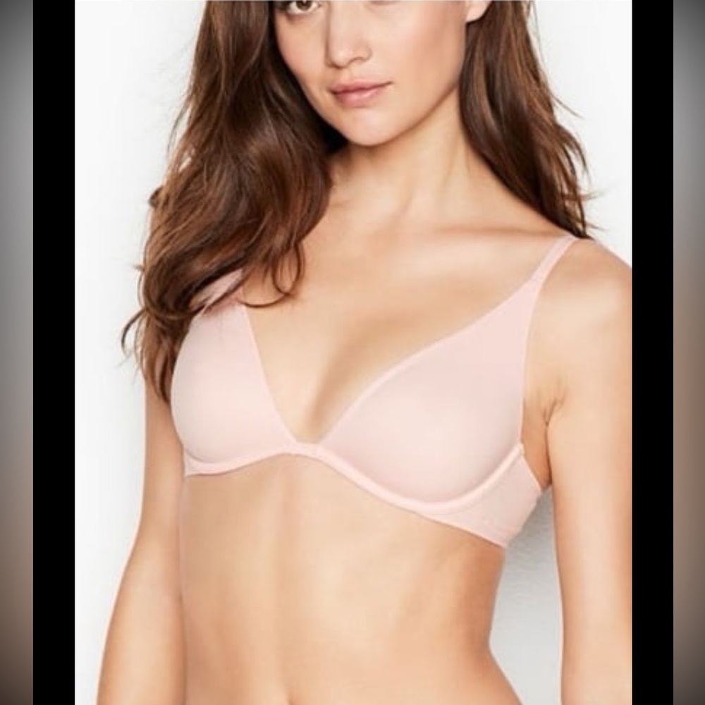 Victoria's Secret Light Pink plunge cotton t-shirt Bra